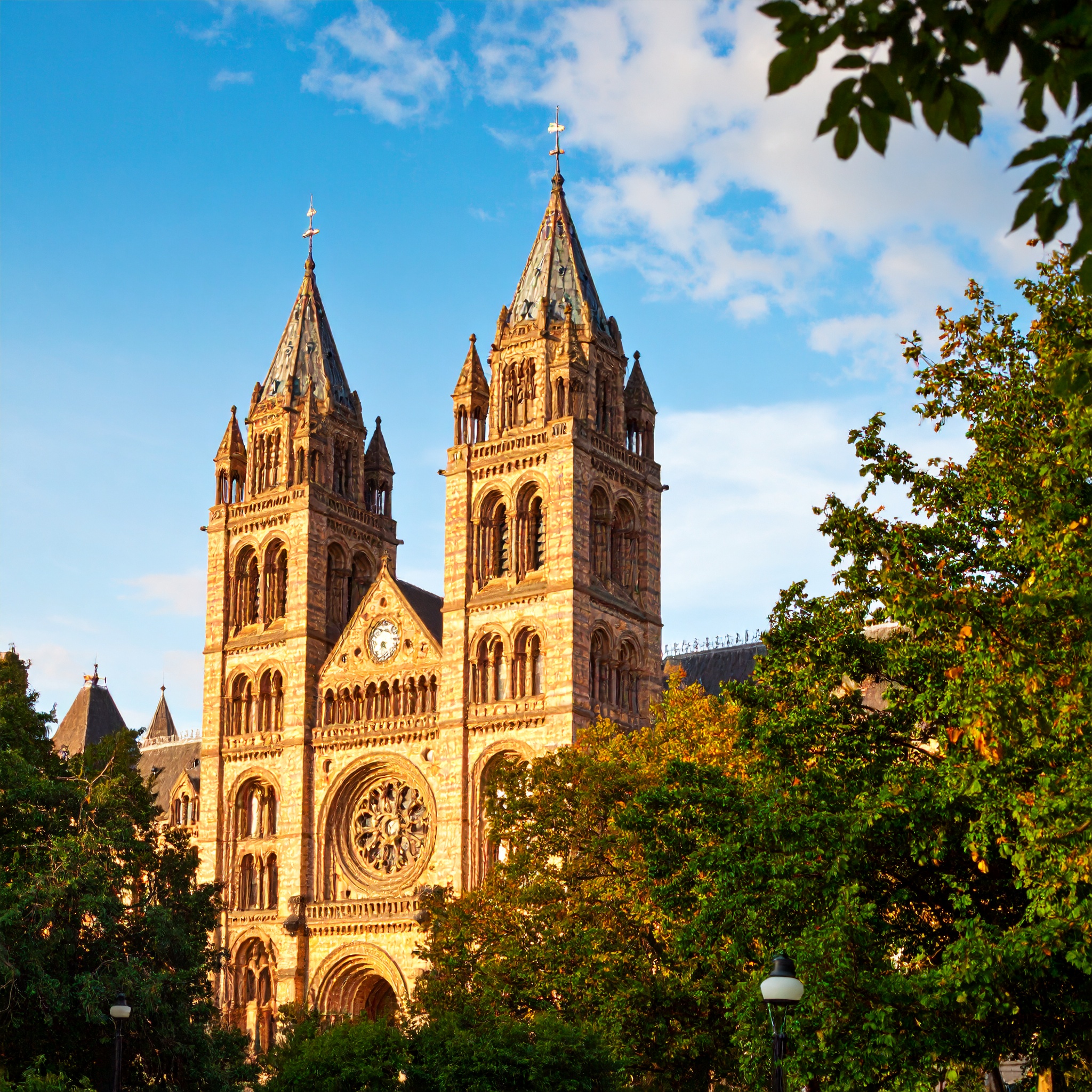 Voorgevel van het Natural History Museum in Londen